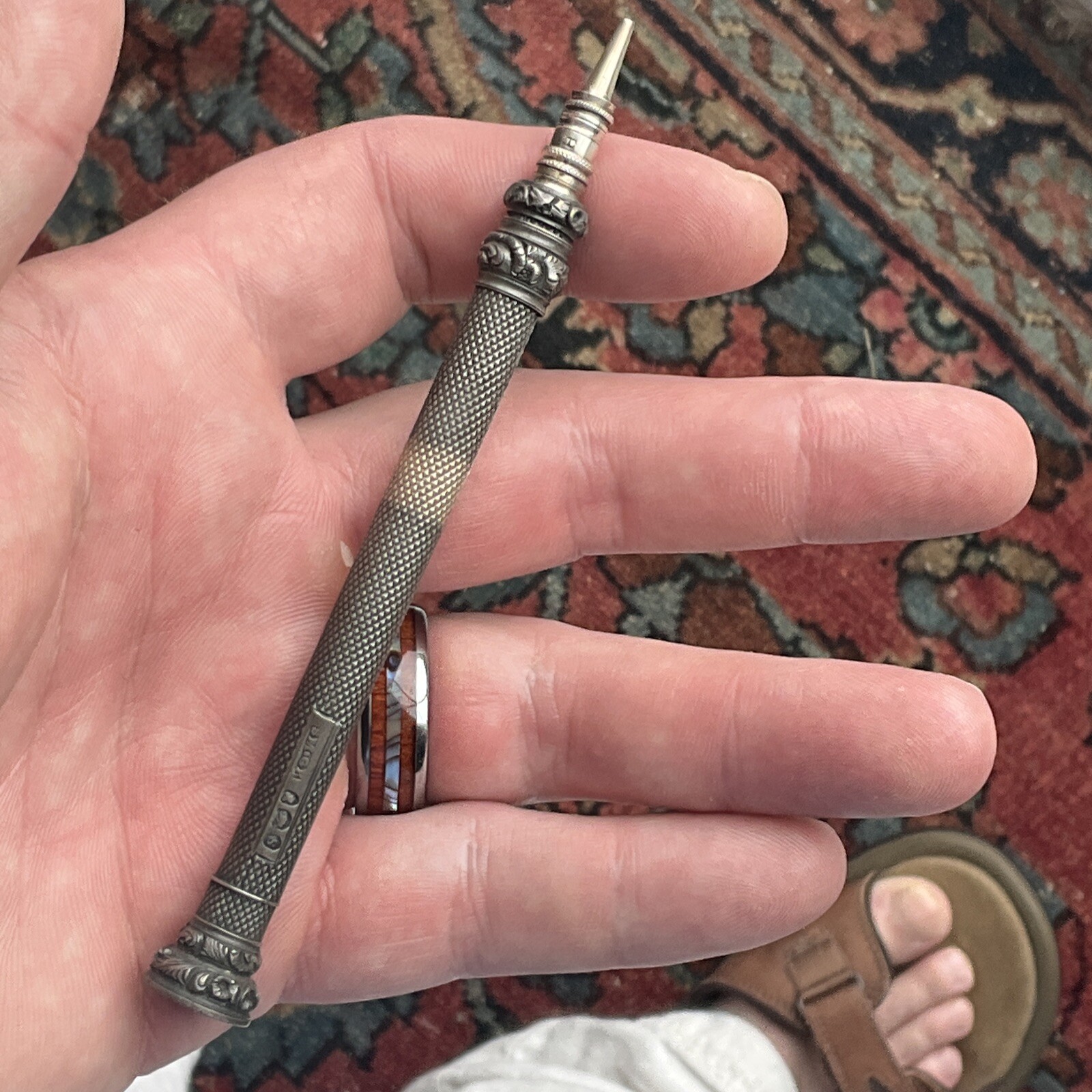 Antique Sampson & Mordan Sterling Silver Retractable Pencil Date Mark 1833