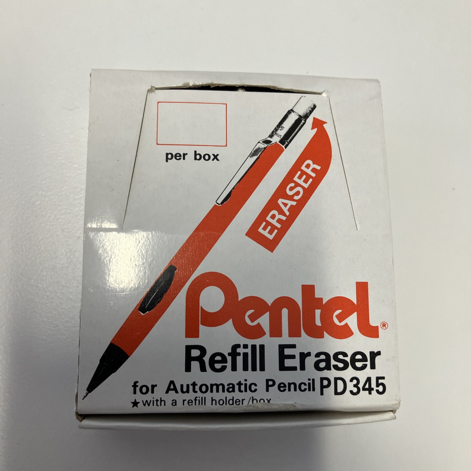 Pentel Refill Eraser For Automatic Pencil PD345 Vintage, 55 Erasers Total