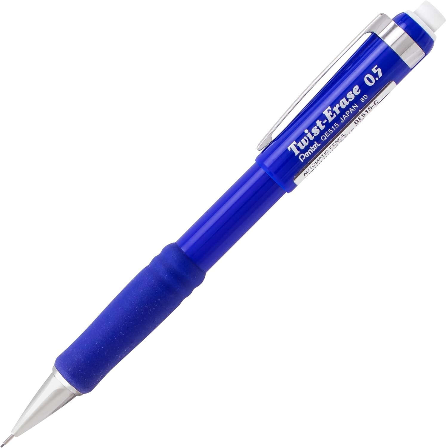 Pentel Twist-Erase III Mechanical Pencil, (0.5mm), Blue Barrel, Pack of 4