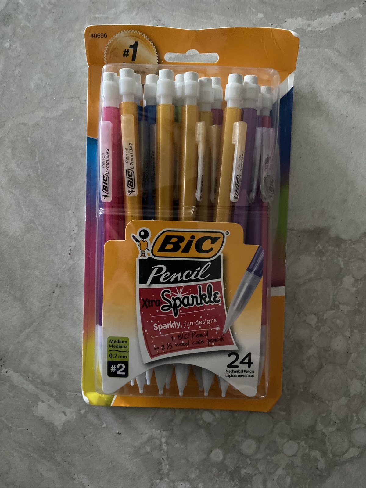 BiC Xtra Sparkle Mechanical Pencil 0.7mm (#2) 24 PENCILS