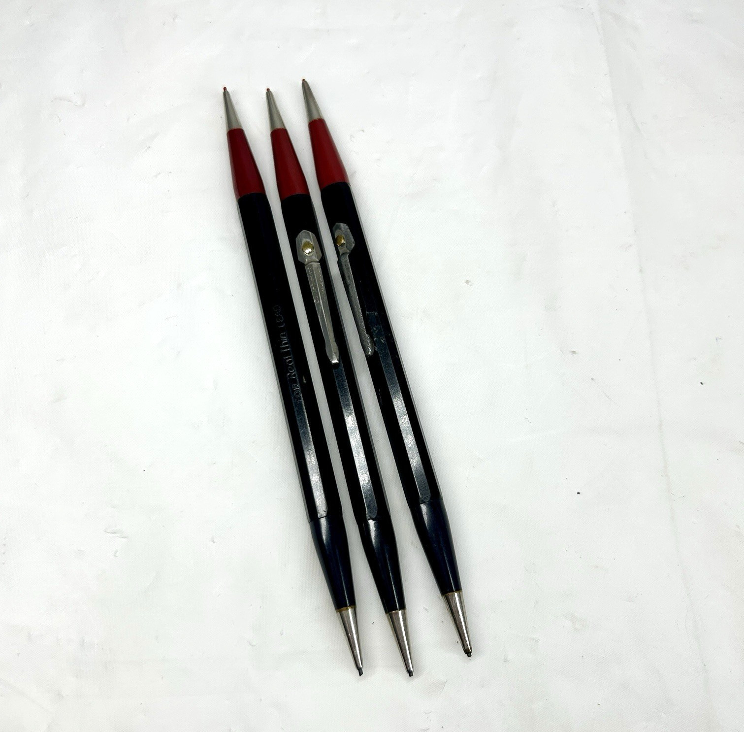 VTG Autopoint Double Sided Mechanical Pencils Real Thin Lead Red Black Lot of 3