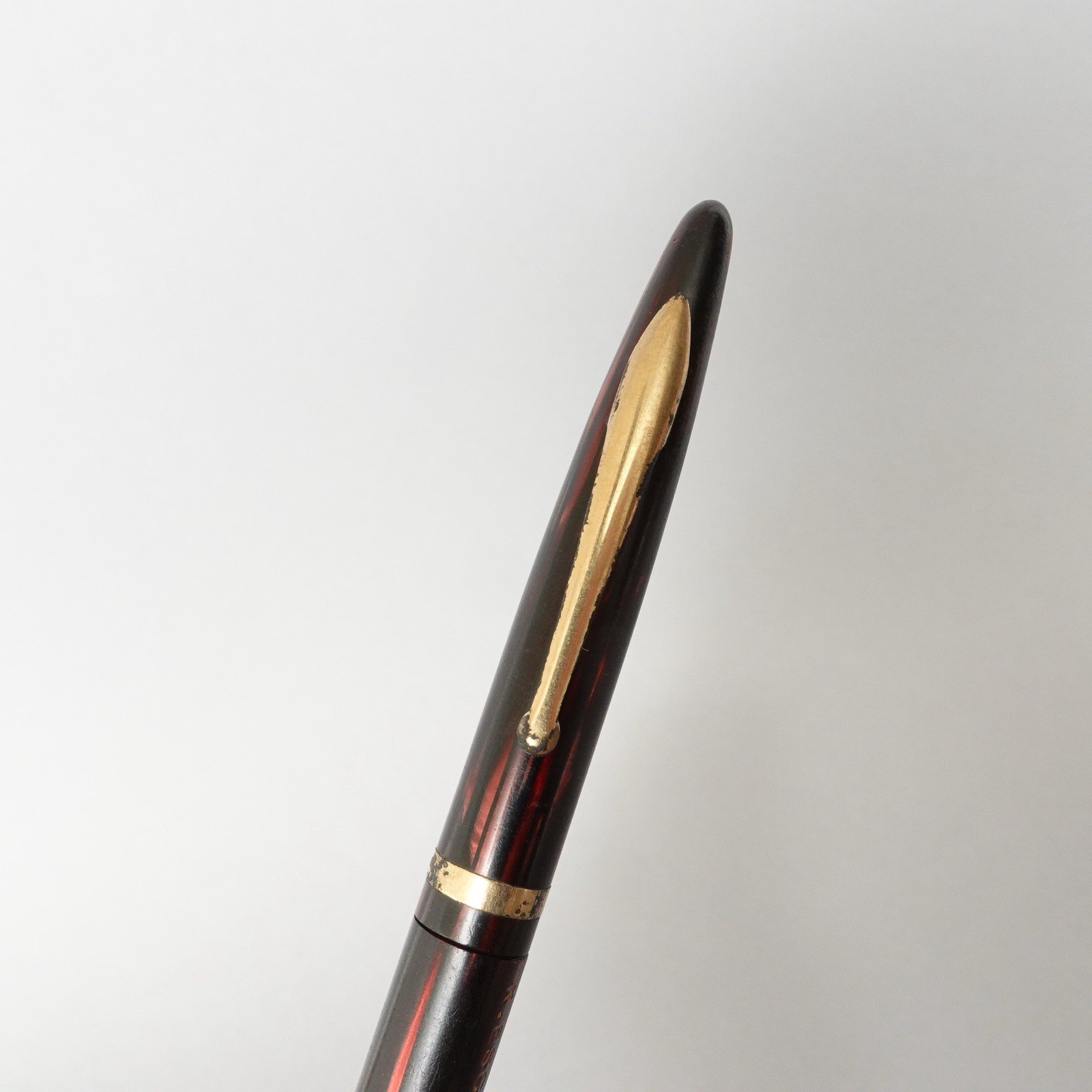 Vtg Sheaffer Balance 400 Mechanical Twist Pencil Carmine Red Striated 1930s