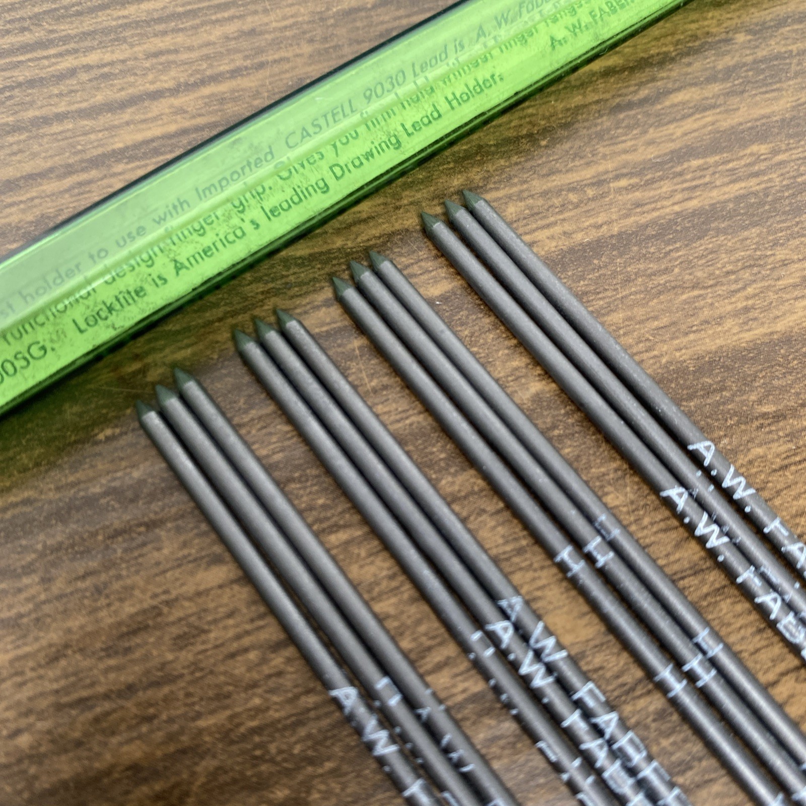 VTG Unused A.W. FABER CASTELL DRAWING LEAD 9030 Refill Lead Germany H 1dozen