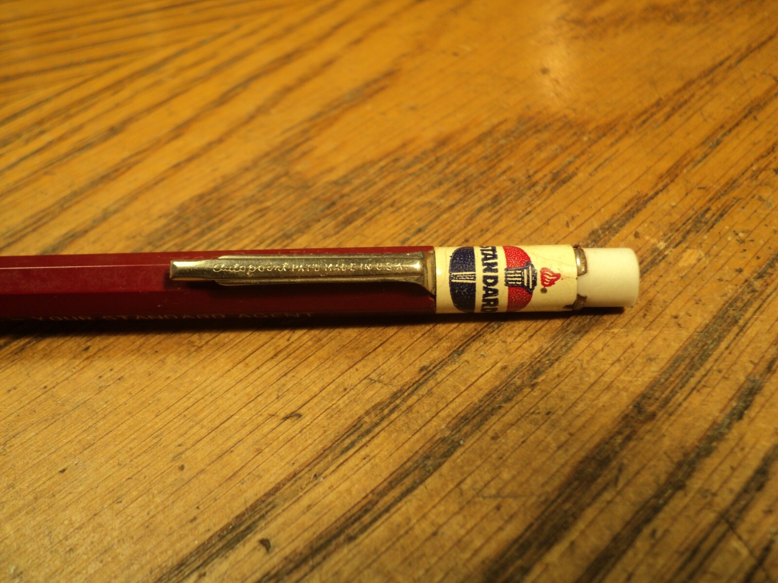 Vintage Autopoint Mechanical Pencil Standard Oil Pratt Kansas 5-5/8″ Long USA