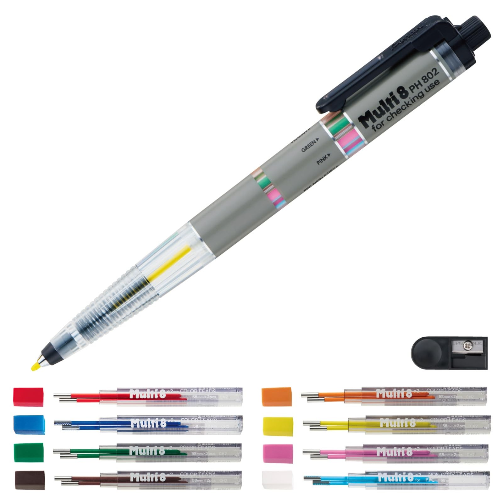 Multi 8 Lead Holder Set 8 Colors PH802ST Japan