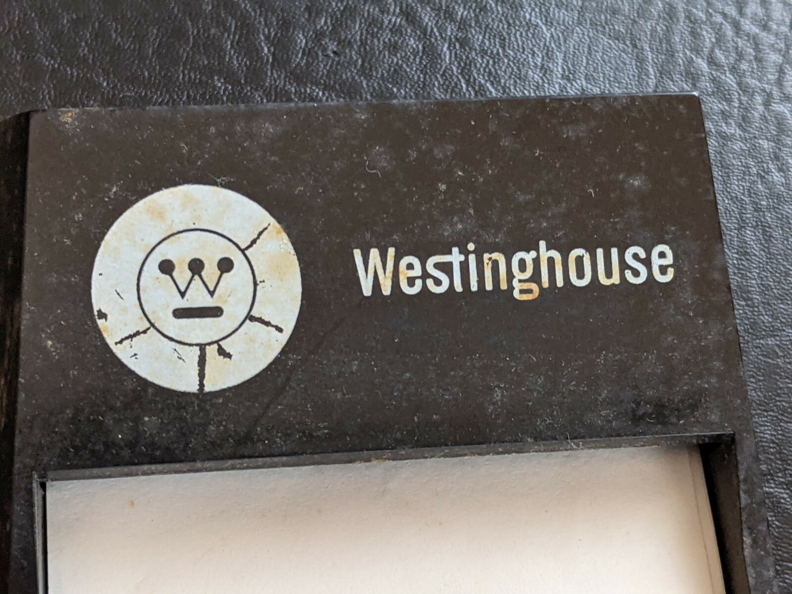 Vintage Autopoint Westinghouse Desk Memo Paper Note Pad Holder Black