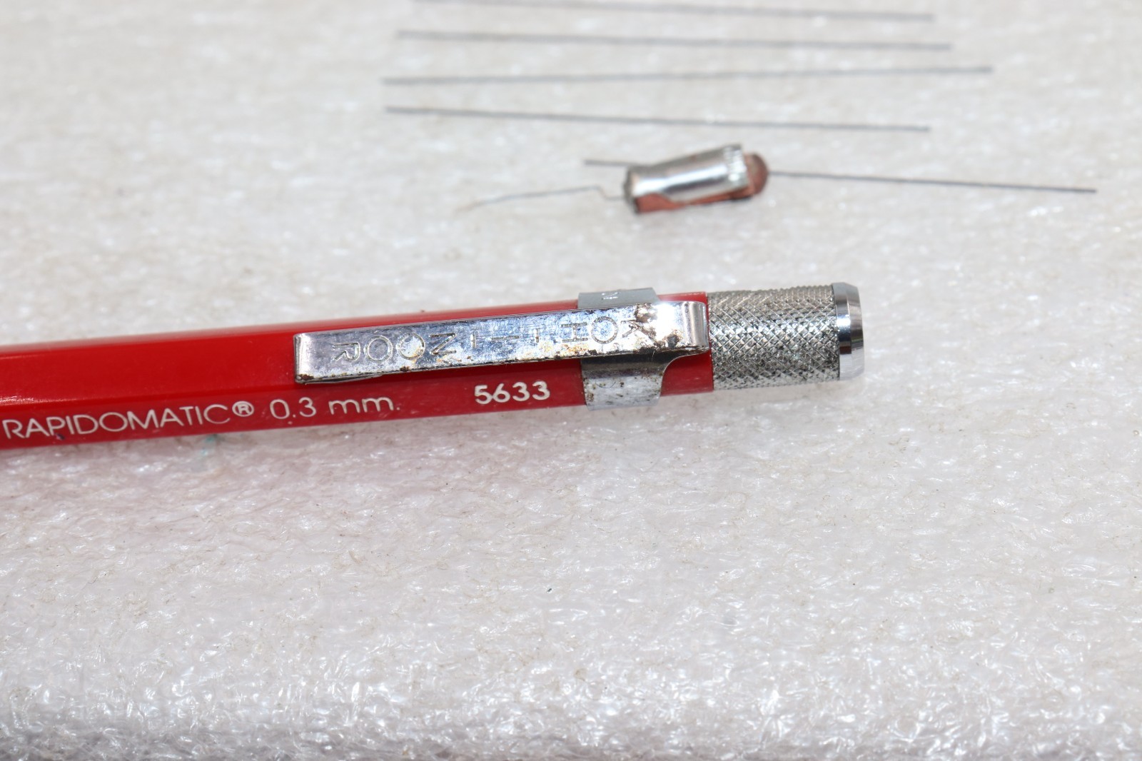Vintage Koh-I-Noor Rapidomatic Red 5633 Mechanical Pencil 0.3mm Japan