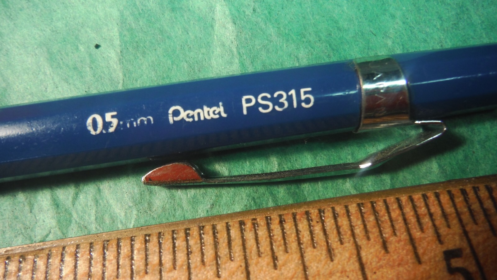 Mechanical Pencil Pentel 0.5 mm Blue PS315 Writes Forever PENTEL PS315 NO CLICK