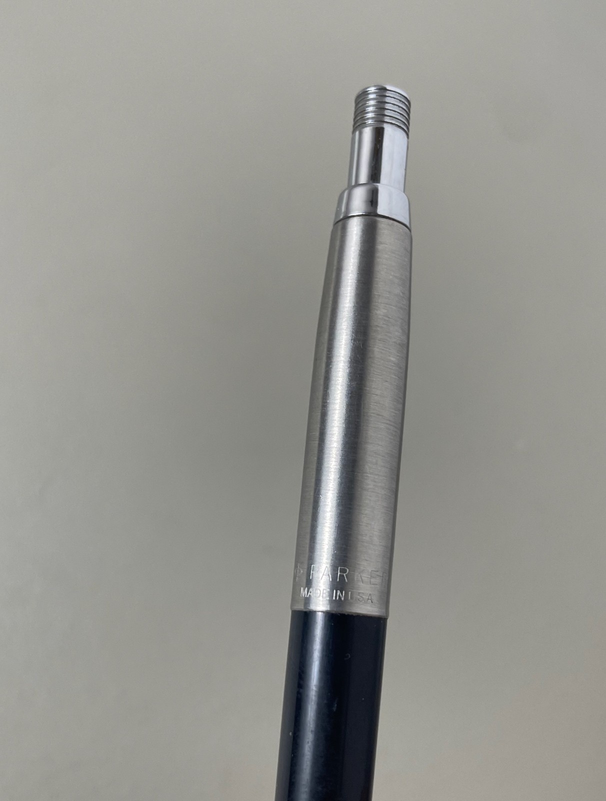 Vintage Parker Jotter cartridge mechanical pencil 0.9mm, black/brushed metal
