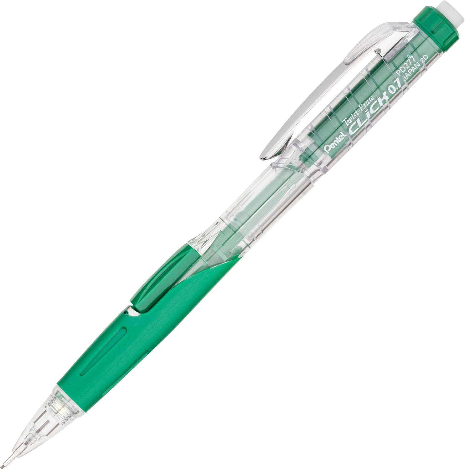 Twist-Erase Click Mechanical Pencil (0.7Mm) Assorted Green Barrel Colors, Color