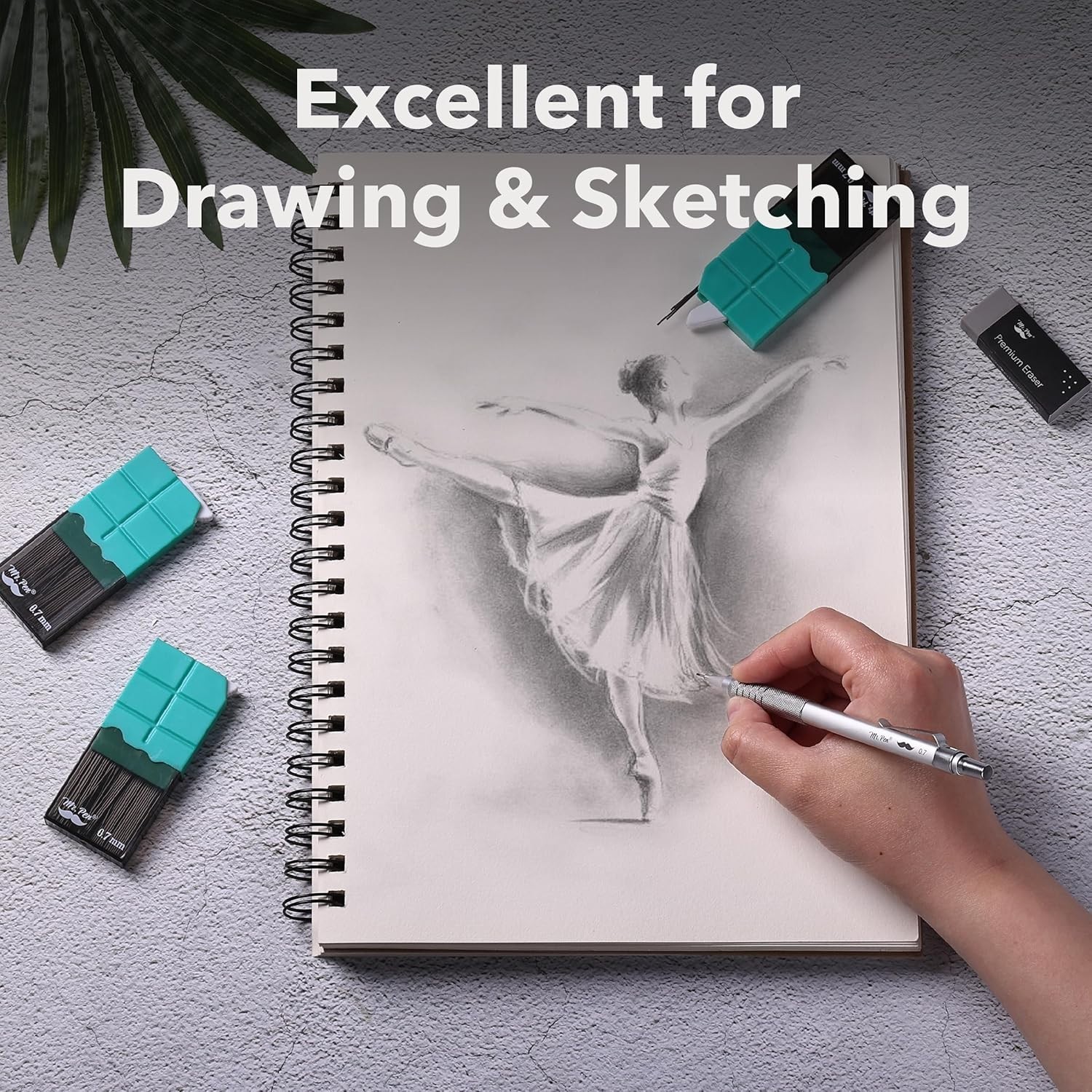 480 pcs of Smooth 0.7mm HB Pencil Lead Refills – Perfect for Writing and Drawing