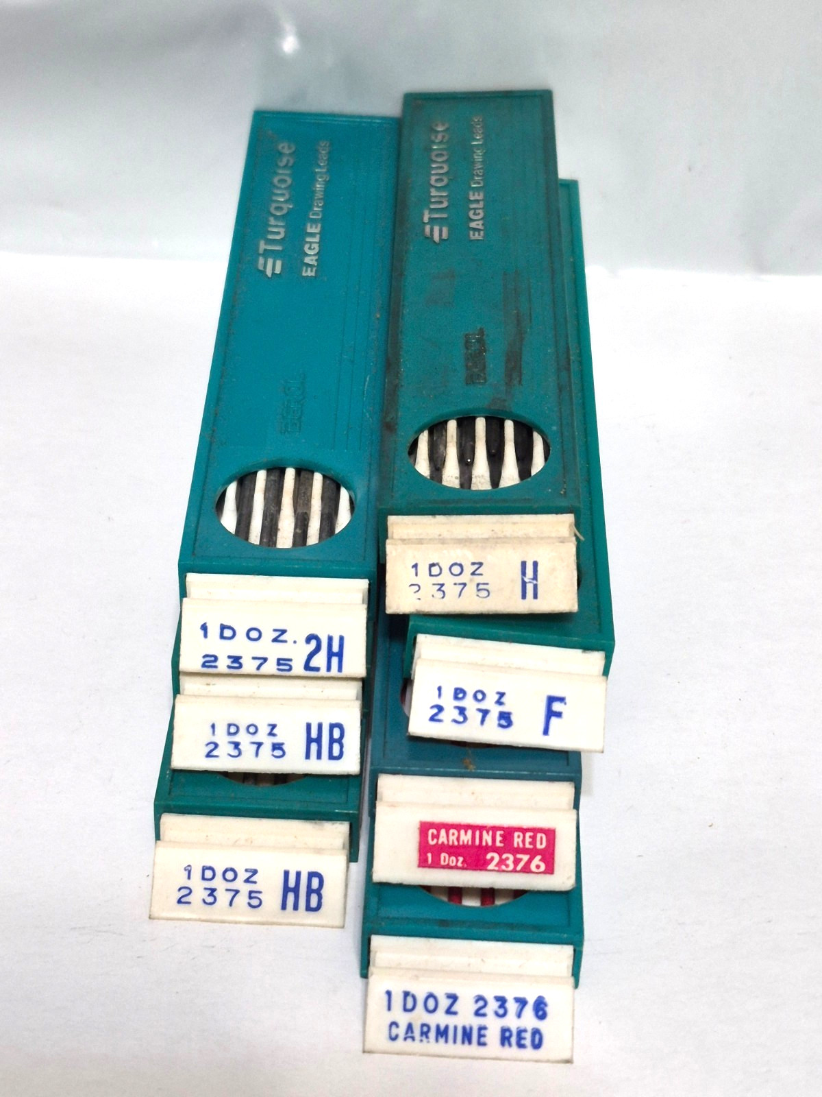 Vintage Turquoise Eagle Drawing Leads Various Carmine Red,HB,2H, H, F