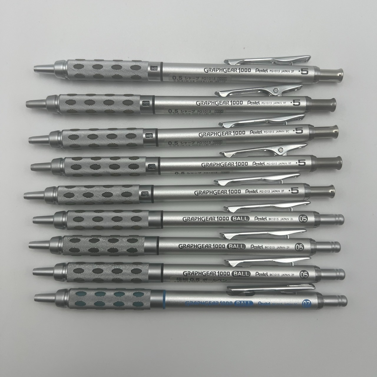 Pentel Graphgear 1000 Mechanical Pencil 0.5 PG1015 & Ballpoint Pen BK1015 9 Set
