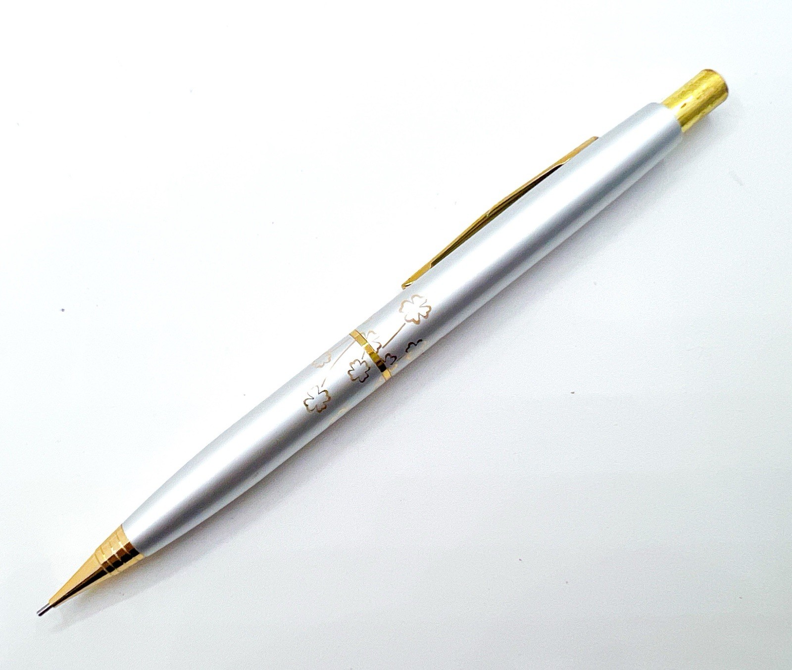 Platinum Mechanical Pencil 0.5 mm Flower Theme Push Cap Functional