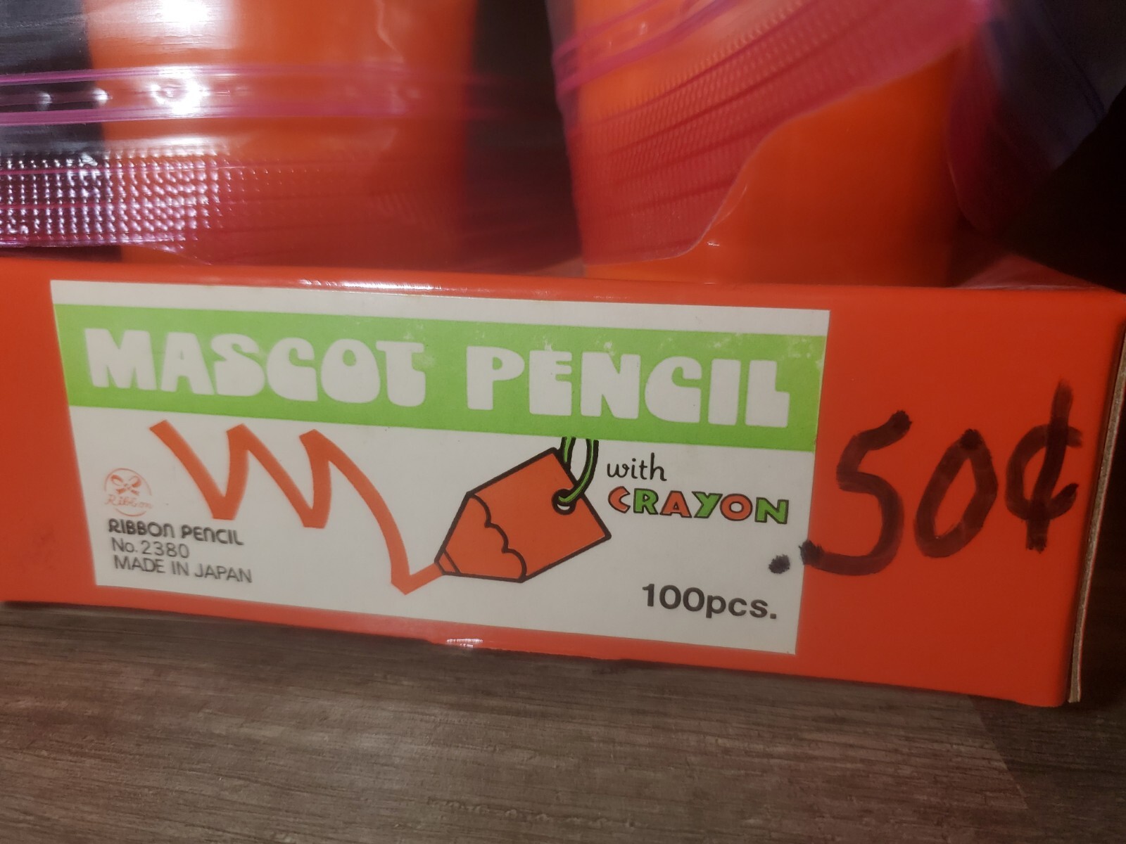 Vintage Lot Of 58 Mascot Animal Pencils Made In Japan With Display NEW
