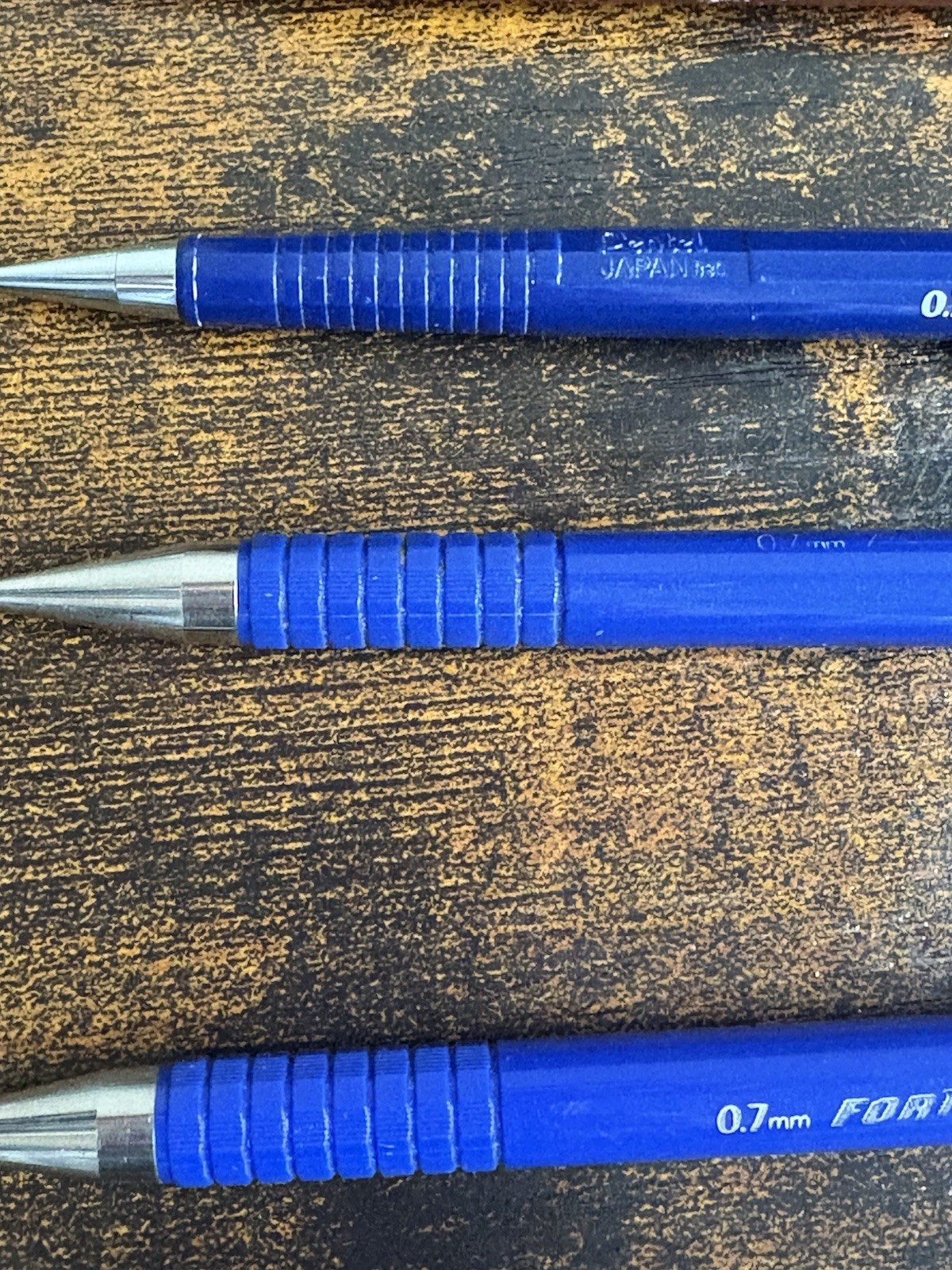 Vtg Pentel Mechanical Pencil Lot P225 0.5mm, P203 0.3mm, P217 & A57 Forte 0.7mm
