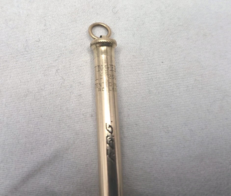 Vintage Ingersoll Redipoint Rolled Gold Mechanical Pencil – Ring Top USA