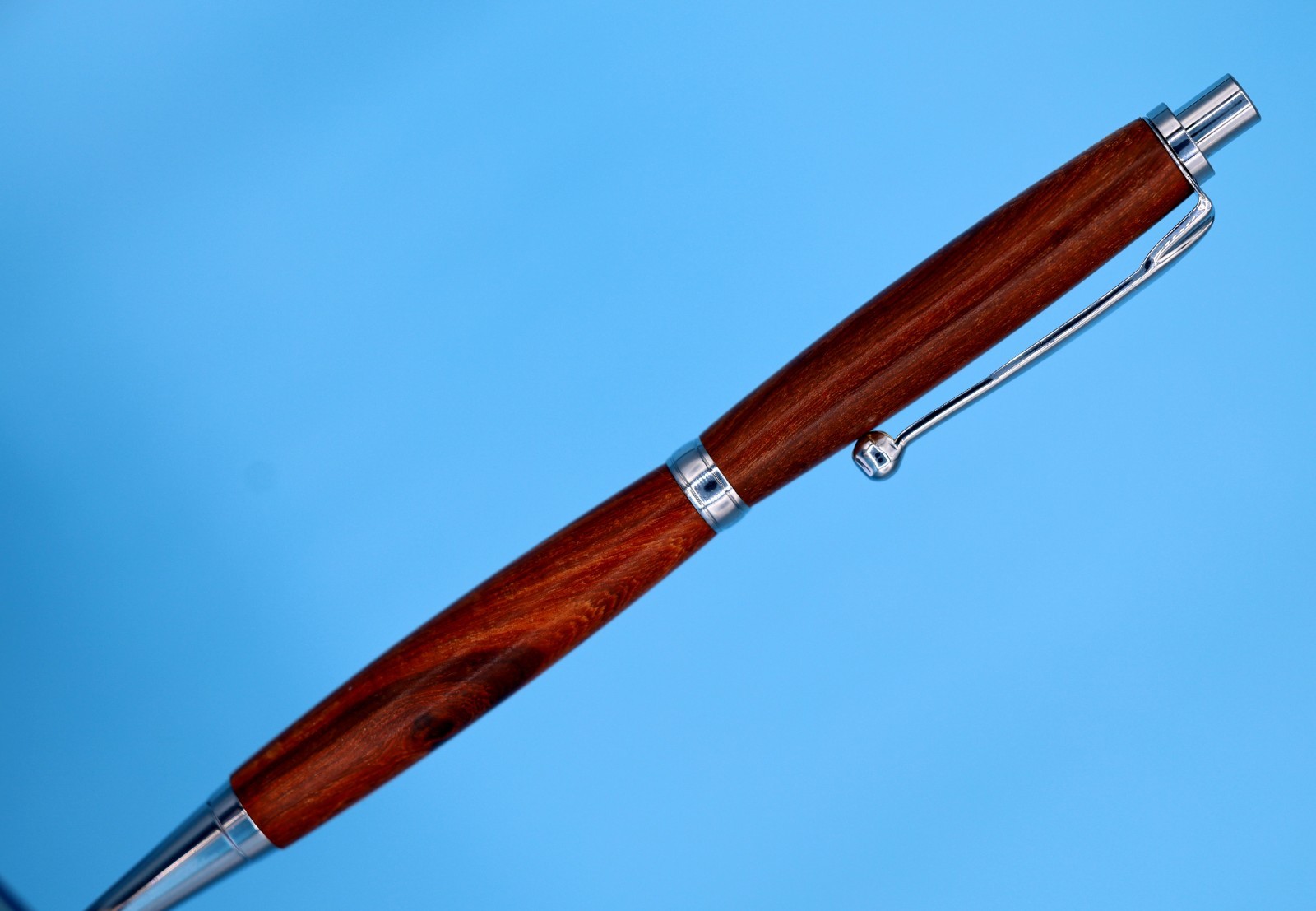 Luxury Rosewood Mechanical Pencil Chrome Finish 0.7mm + Extra Lead/Erasers Gift
