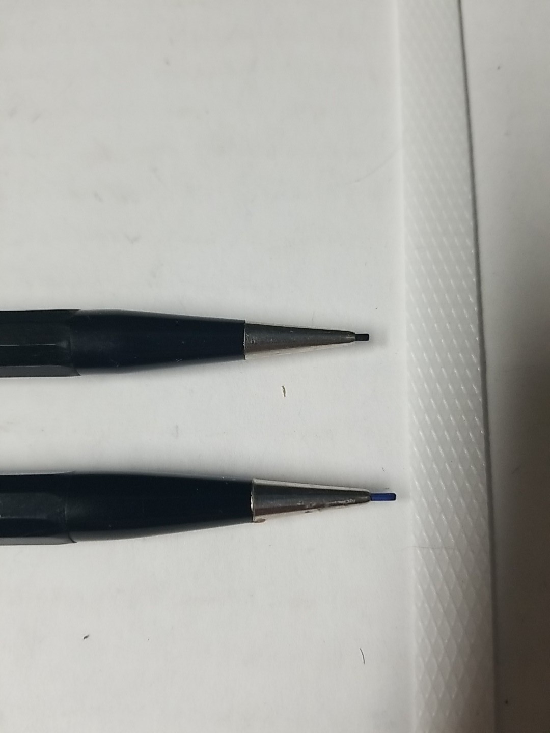 2 Vintage Autopoint Mechanical Pencils Black Red Twist Action US Government lot