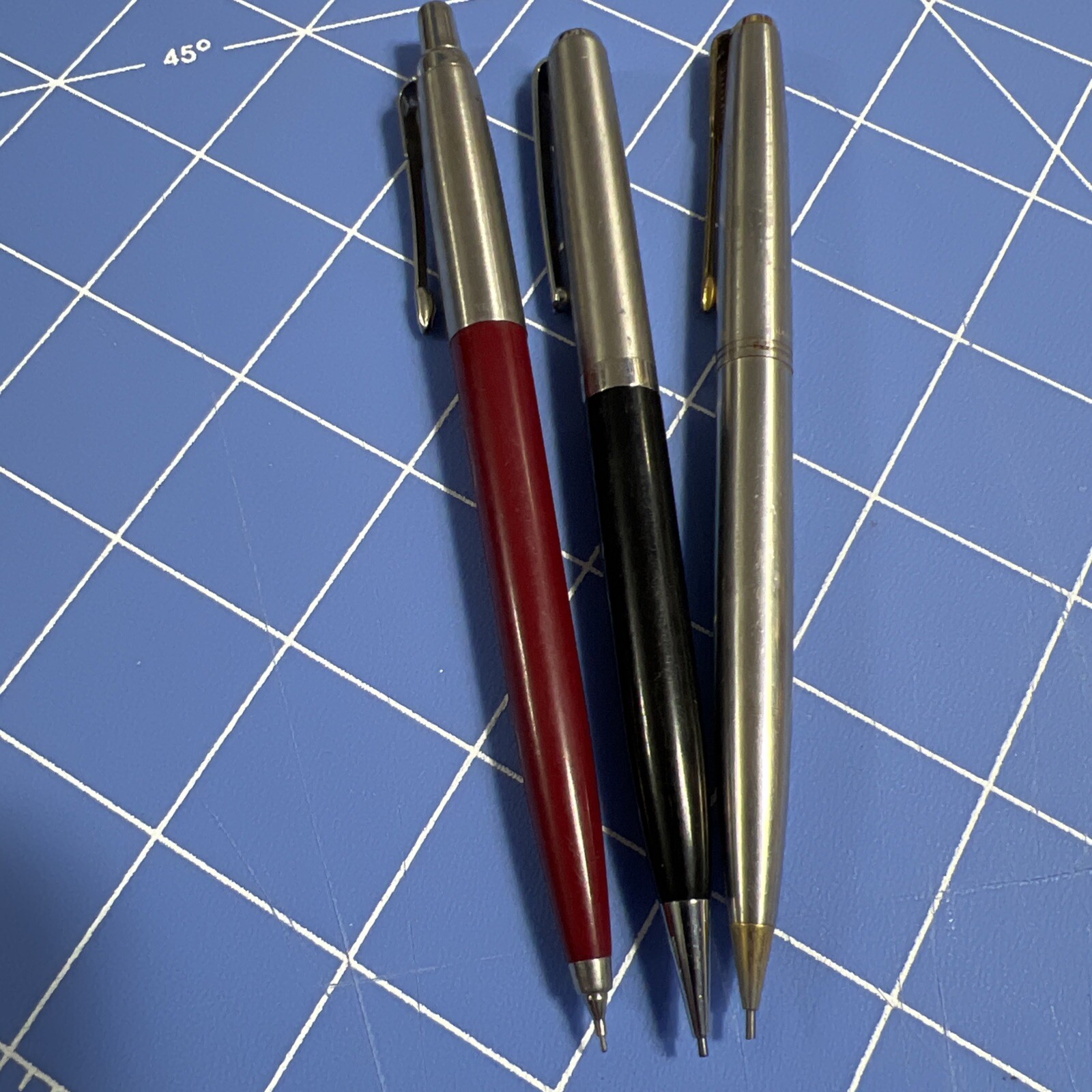 parker mechanical pencil vintage Modern Red Black Stainless