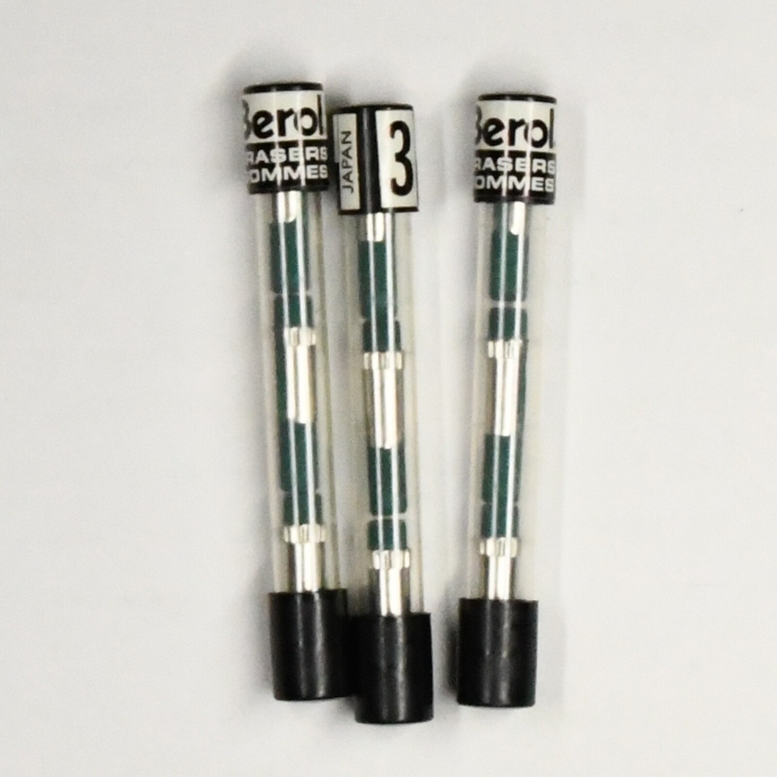 Berol Erasers for Turqoiuse Mechanical Pencils 9pcs (3 tubes) 4mm x 20mm