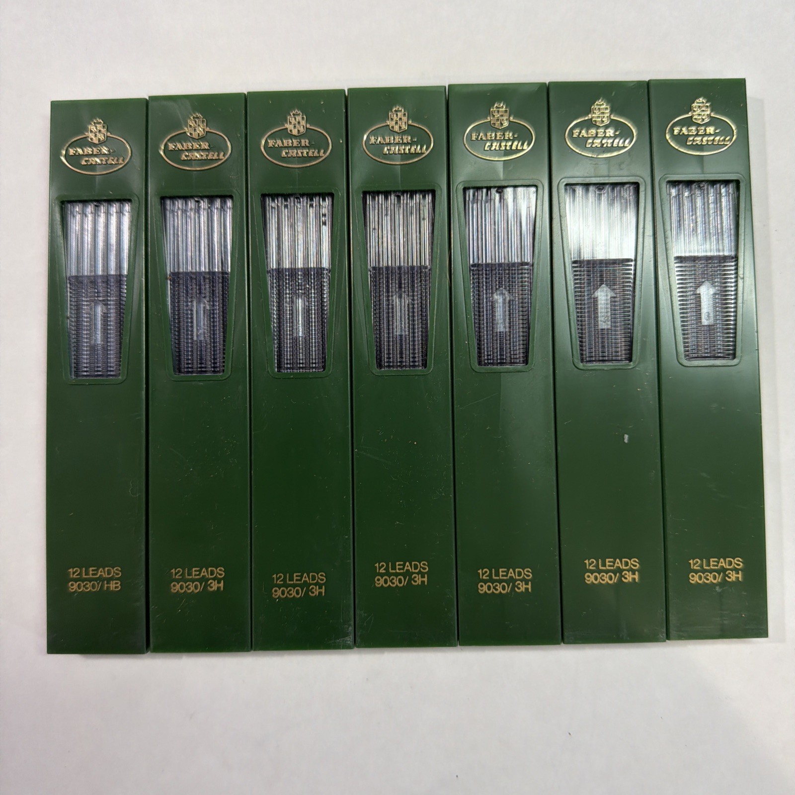 Vintage, Faber Castell Drawing Leads 6 Box’s 3H, 1 Box HB, Tot-84, unused