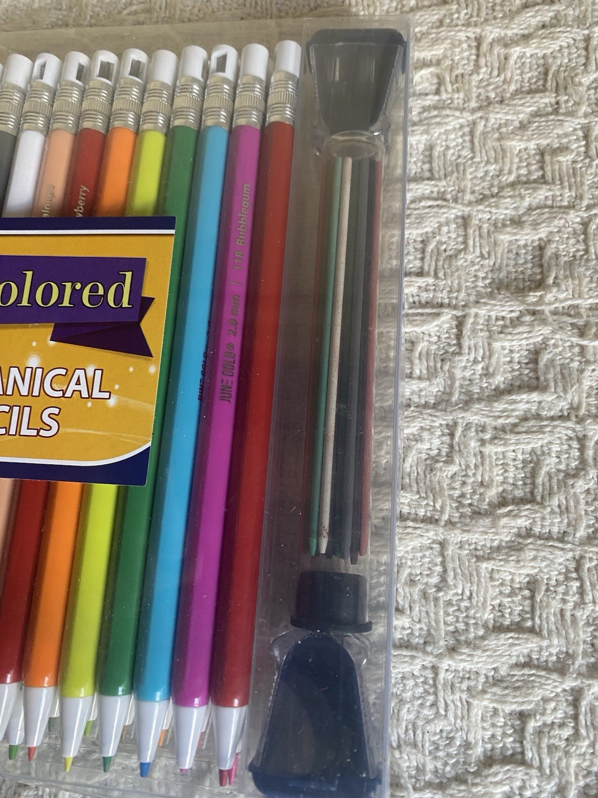 June Gold 36 Vibrant Colors 2.0 mm Mechanical Pencils & 36 Extra Refills NEW