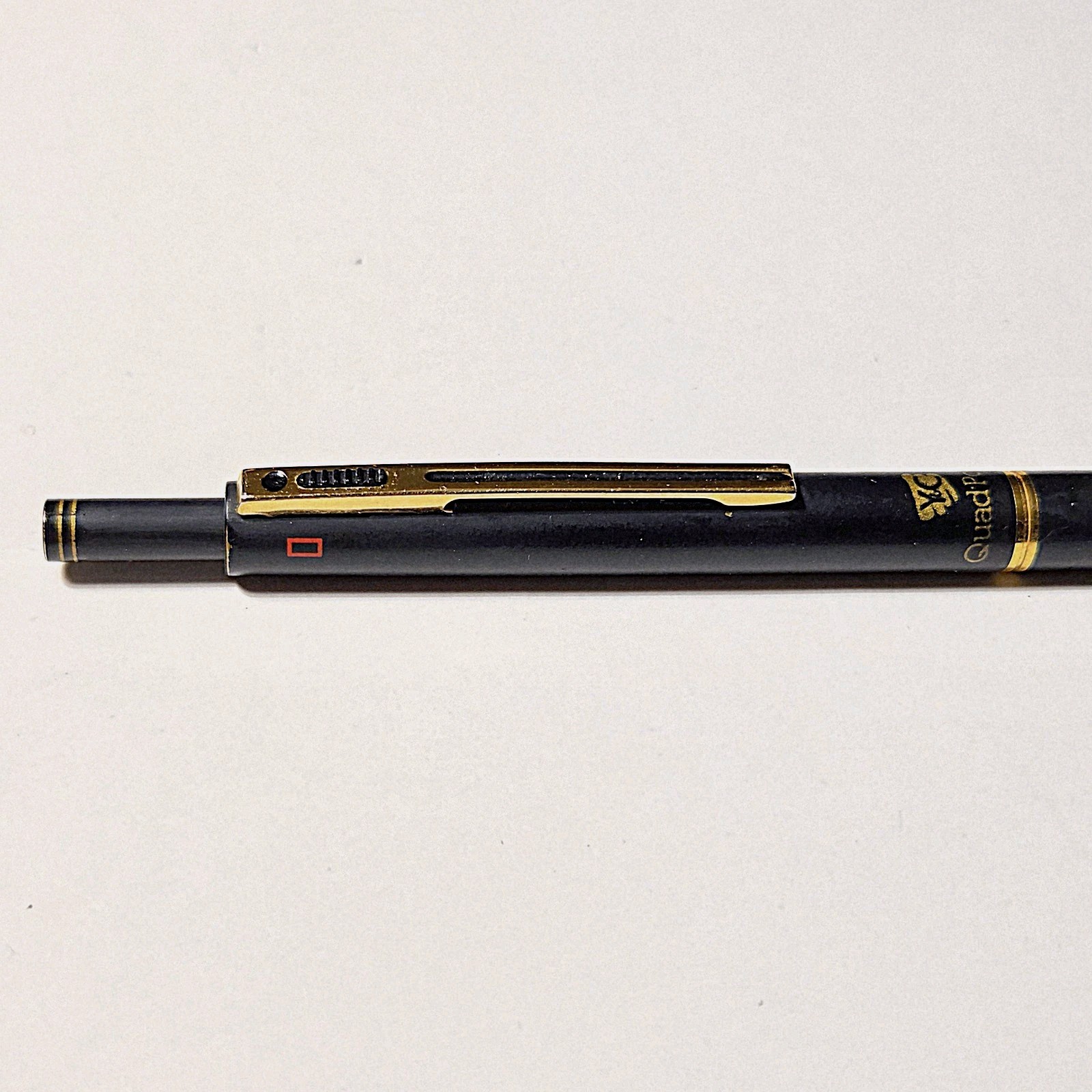Vintage Yasutomo (Y&C) QuadPoint Mechanical Pen Pencil Black Gold Plated Japan