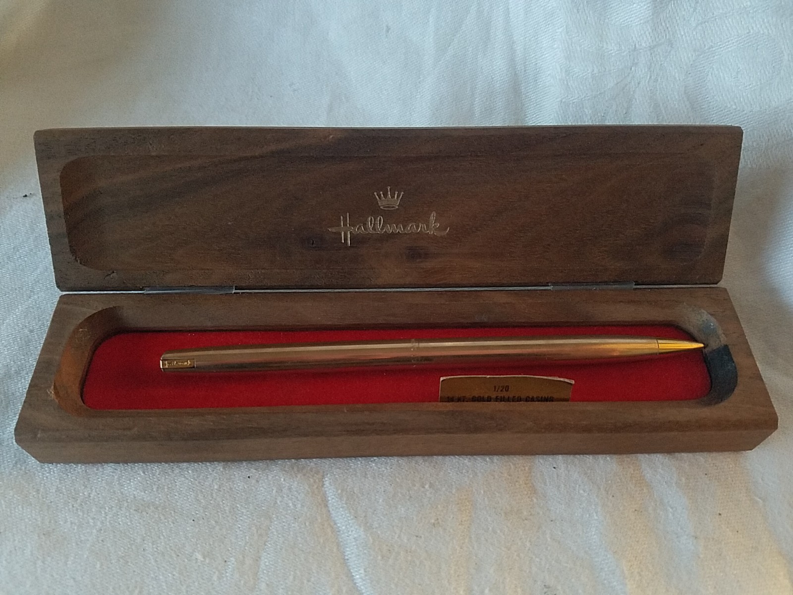 Vtg 1/20 14K G.F. Gold Filled Hallmark Pencil W/Case