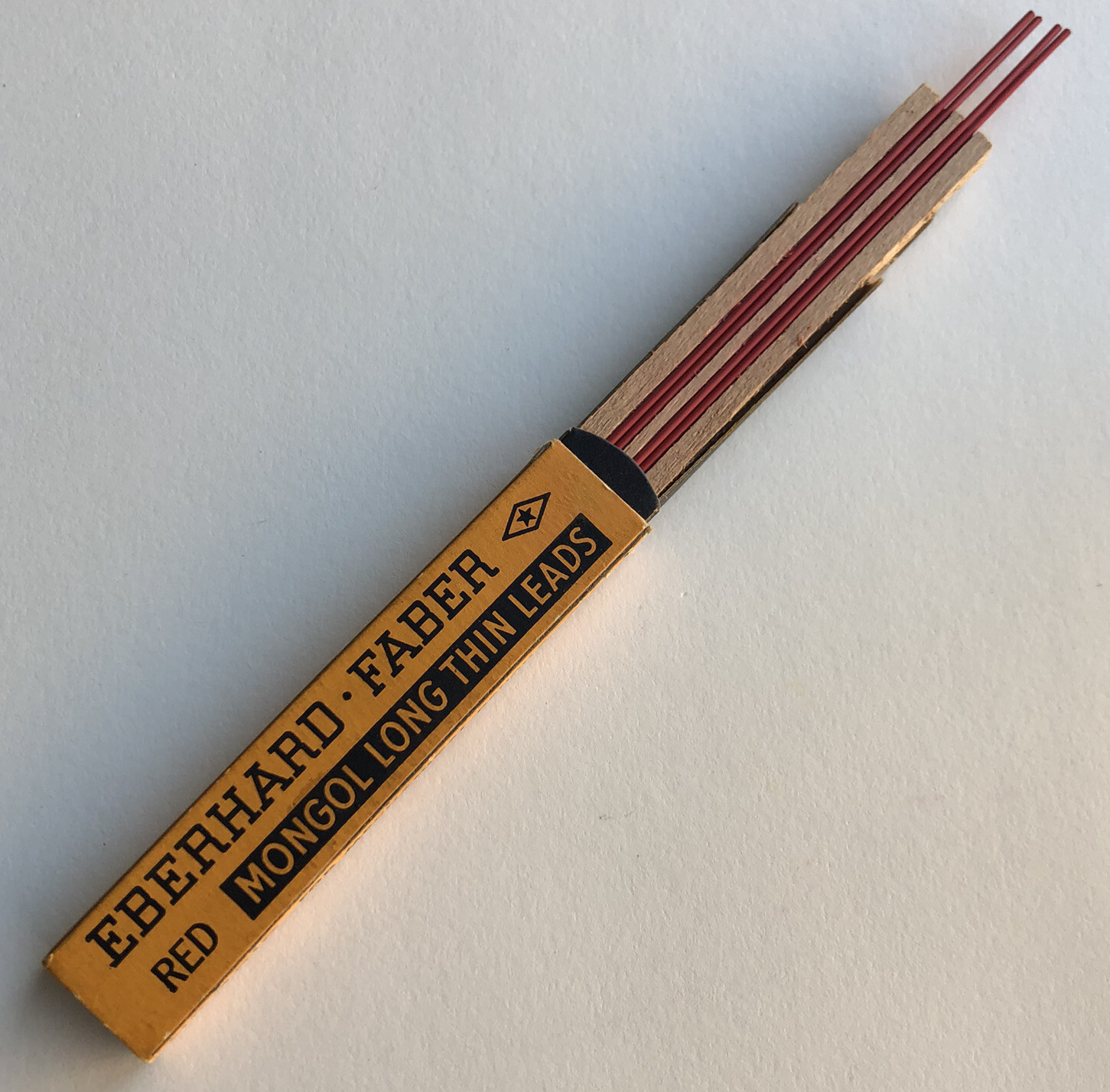 Vintage Eberhard Faber MONGOL 1.18mm Pack Of 4 Red Mechanical Pencil Lead USA