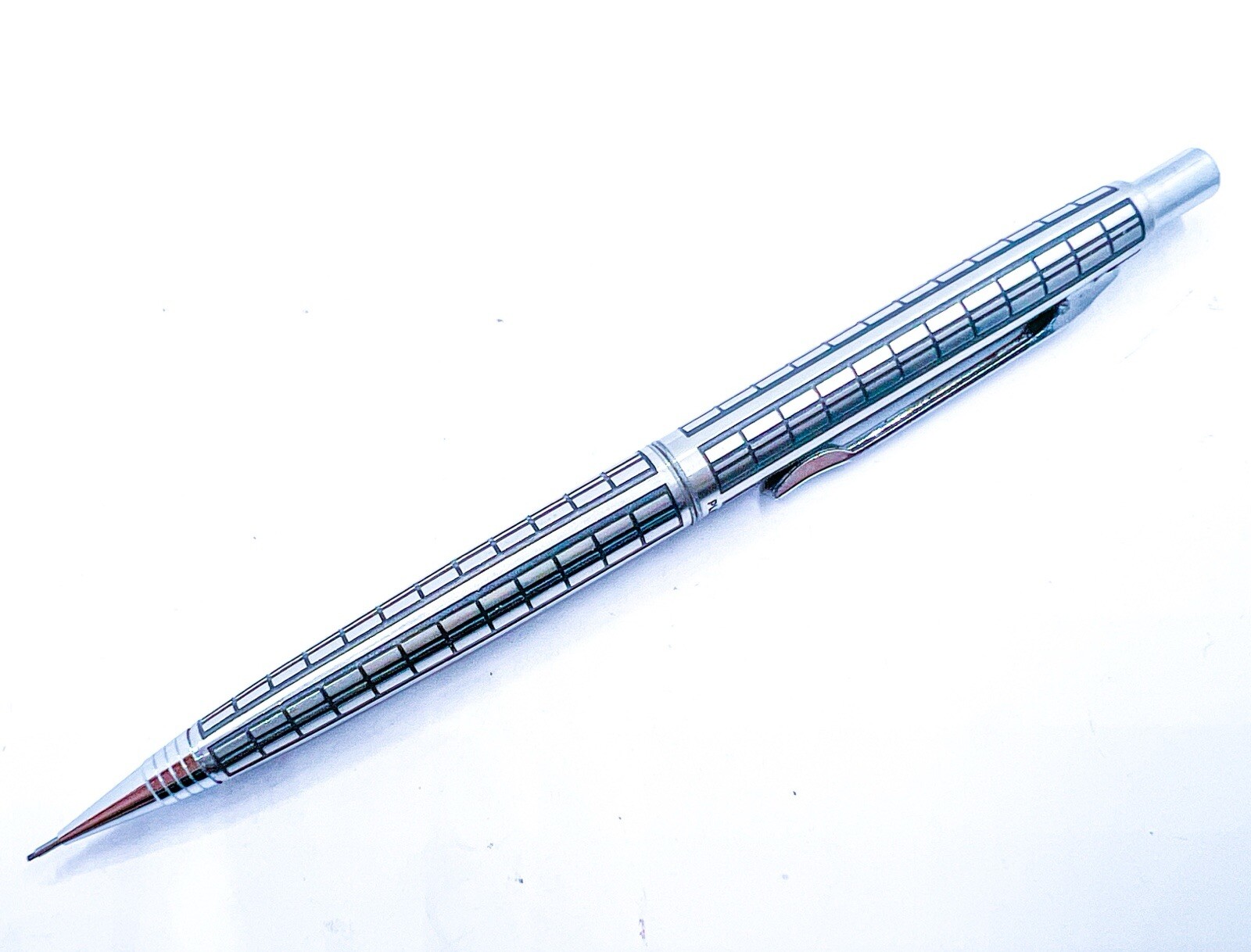 platinum riviere Mechancial Pencil Etched grid Full Metal 0.5mm 0.5