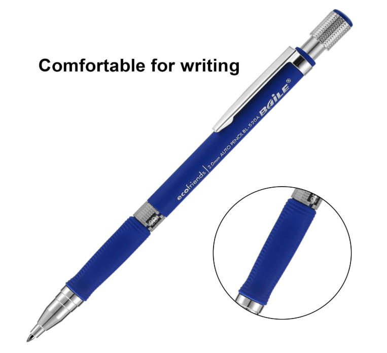 JOVITEC 3 Pieces 2.0 mm Mechanical Pencil with Color and Black Cases Refills …