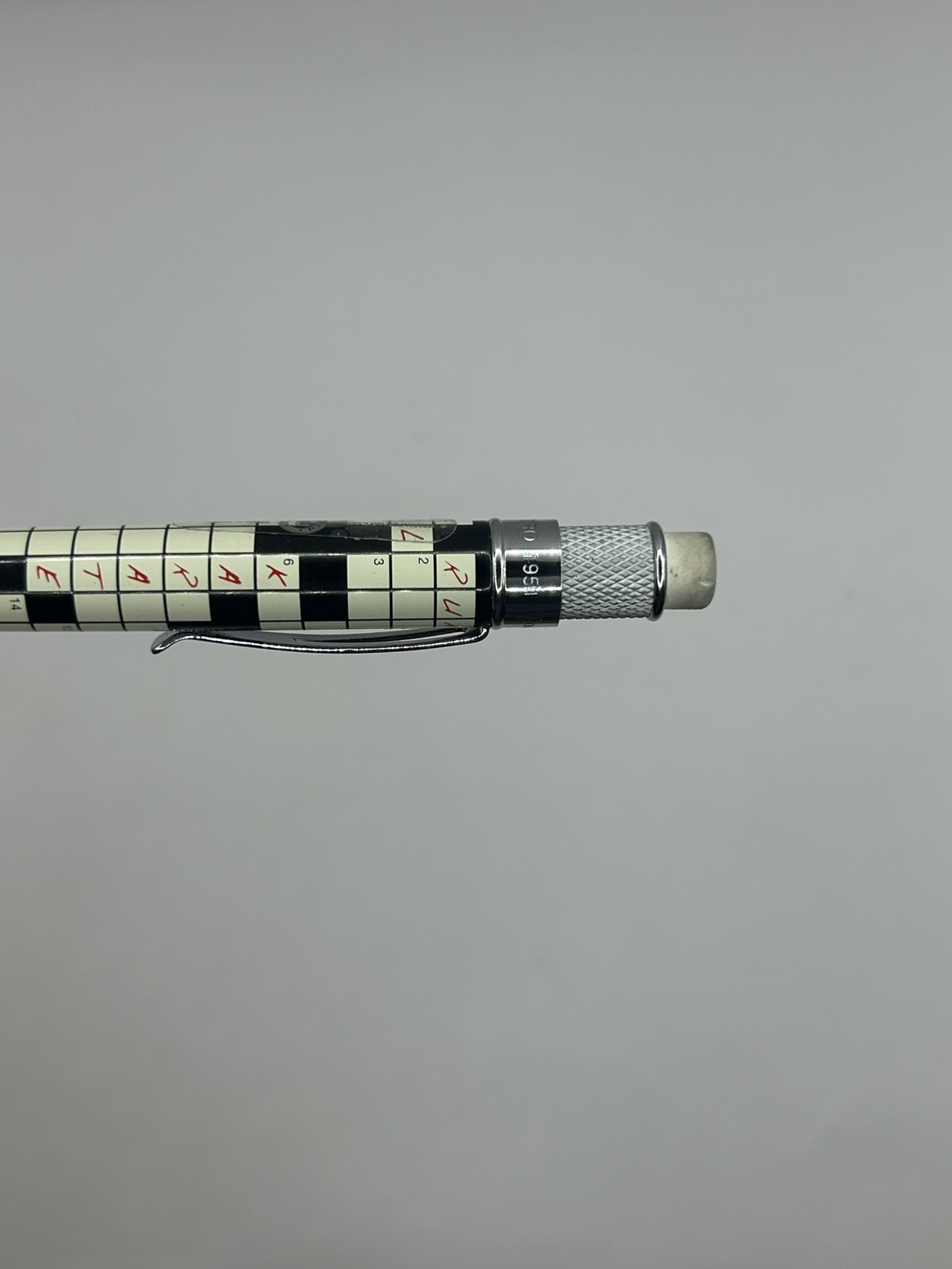 Retro 51 Tornado Mechanical Pencil featuring a crossword puzzle