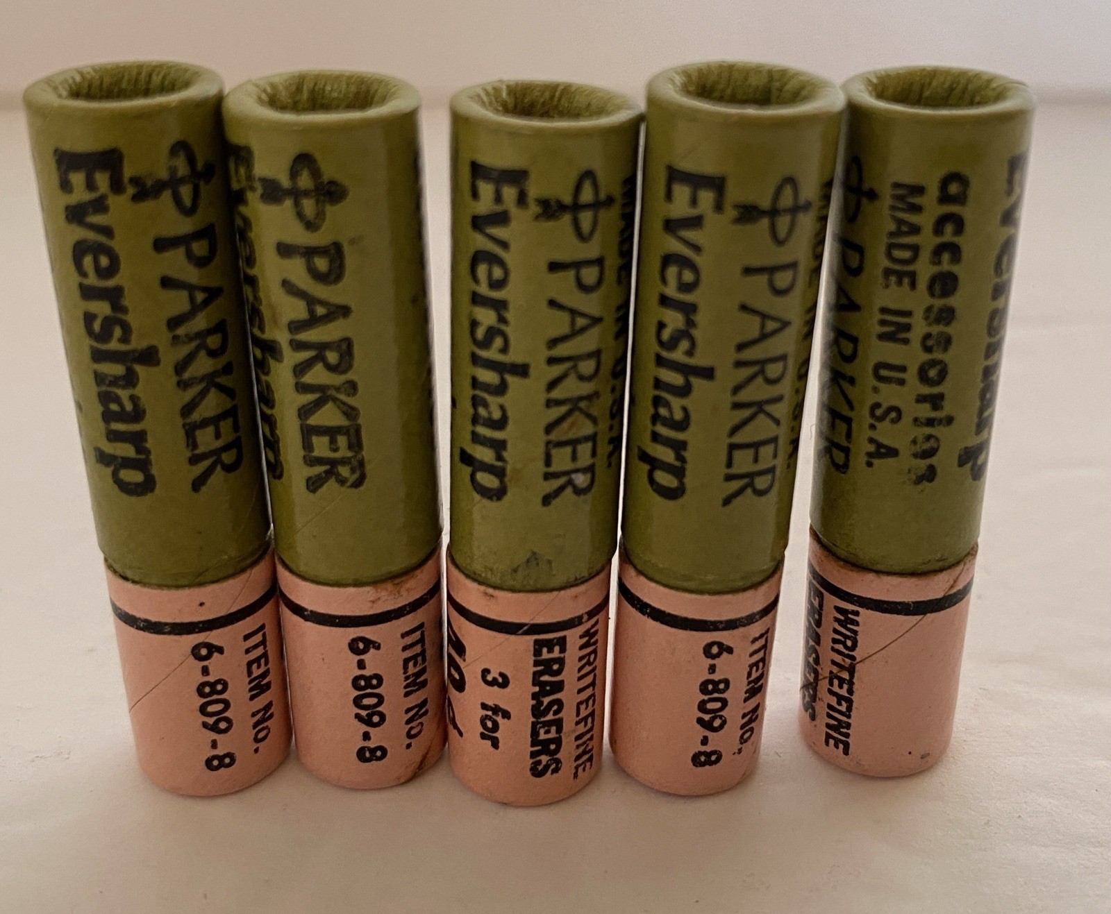 Vintage Parker Eversharp Writefine Eraser Refills 6-809-8 NOS Made in USA Lot 5