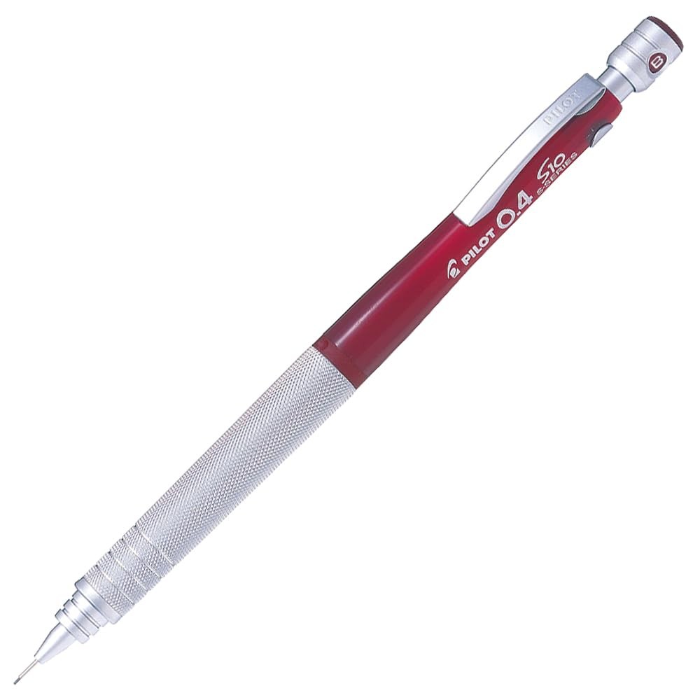 PILOT Mechanical Pencil S10 Series Clear Red 0.4mm 04 TR HPS-1SR-TR4 Drawing NEW