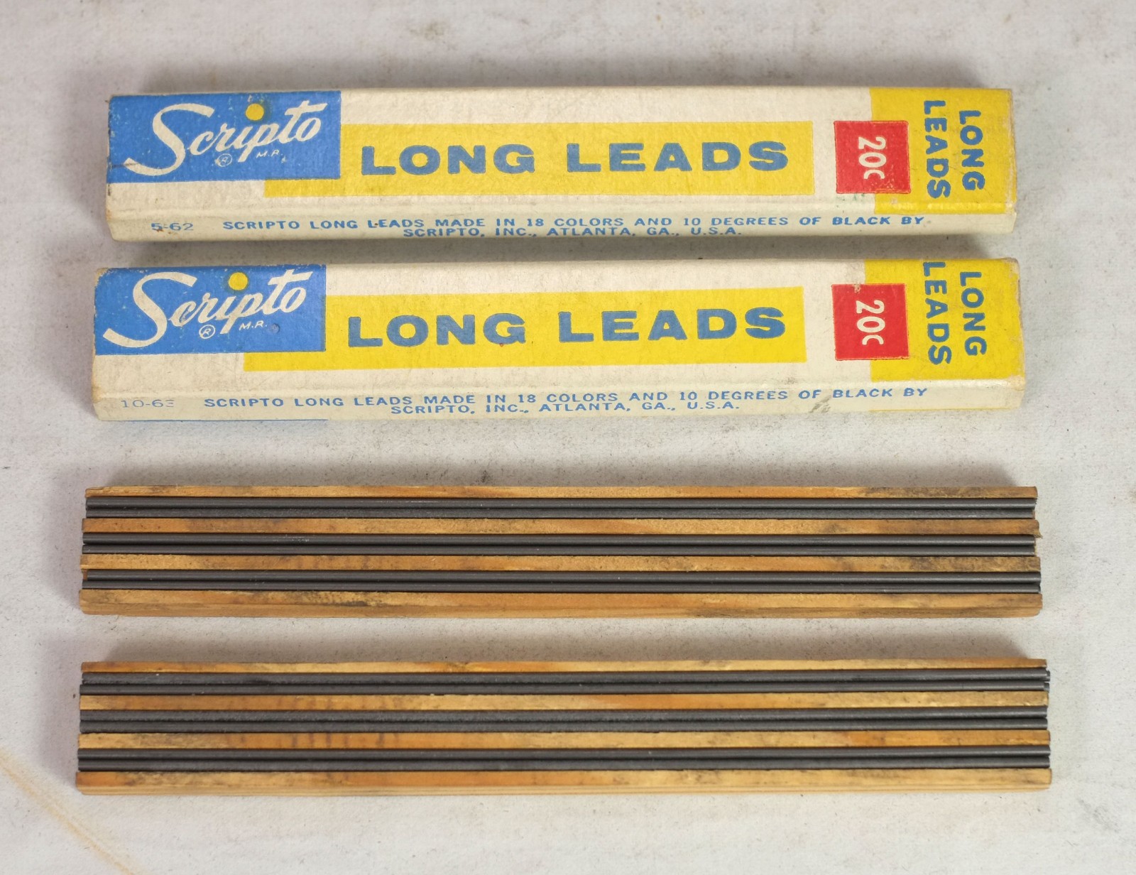 2 Packages 24 Pieces Vintage Scripto Mechanical Pencil Long Lead 0.046″ HB E440