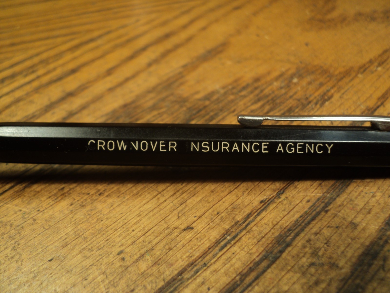 Vintage Autopoint Mechanical Pencil Crownover Insurance Agency Metal Cap USA