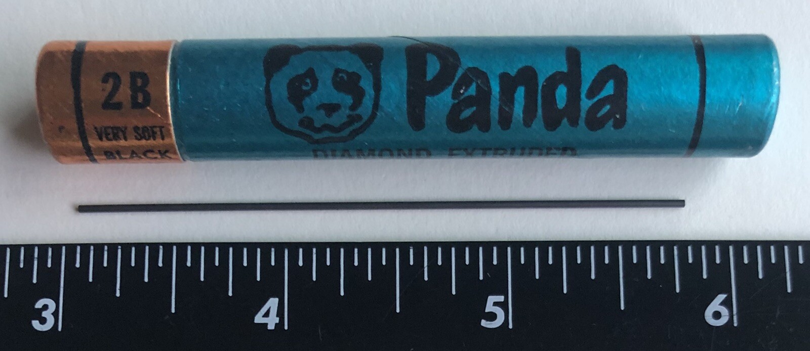 Vintage PANDA Diamond Extruded 2B .9mm Mechanical Pencil Lead NOS 12pk Tube USA
