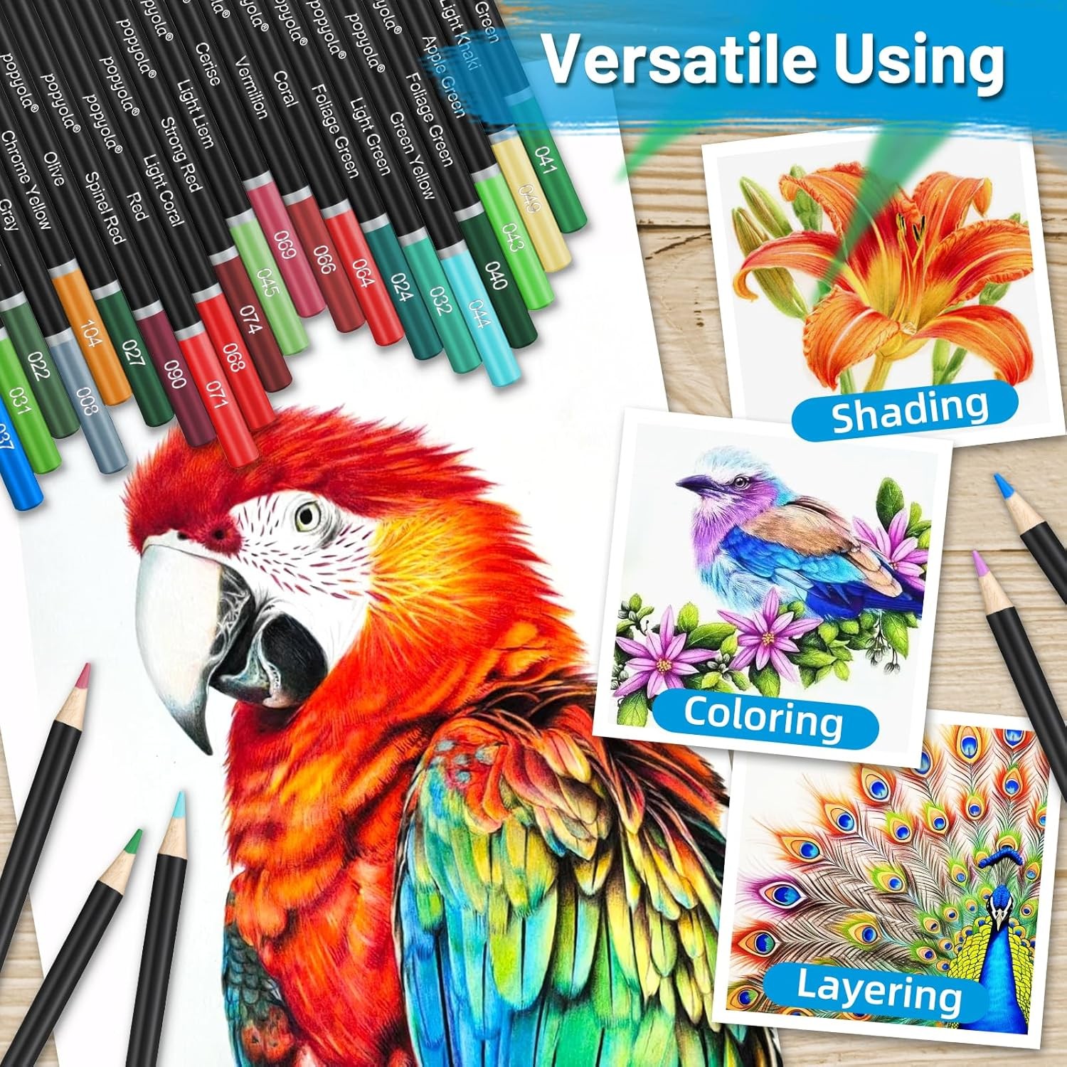 Art Supplies 136 Pack Colored Pencils Set for Adult Coloring Books, 120 Pink