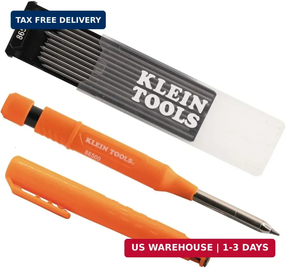 KLEIN TOOLS 80188 Skribes 2.8 mm Mechanical Carpenter Pencil with Built-In Sharp