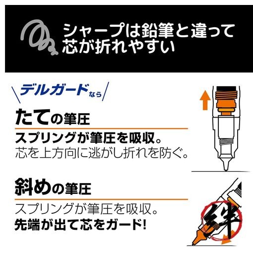 Zebra Mechanical Pencil DelGuard 0.5mm Pokemon Pikachu Black P-MA85-PO-BK