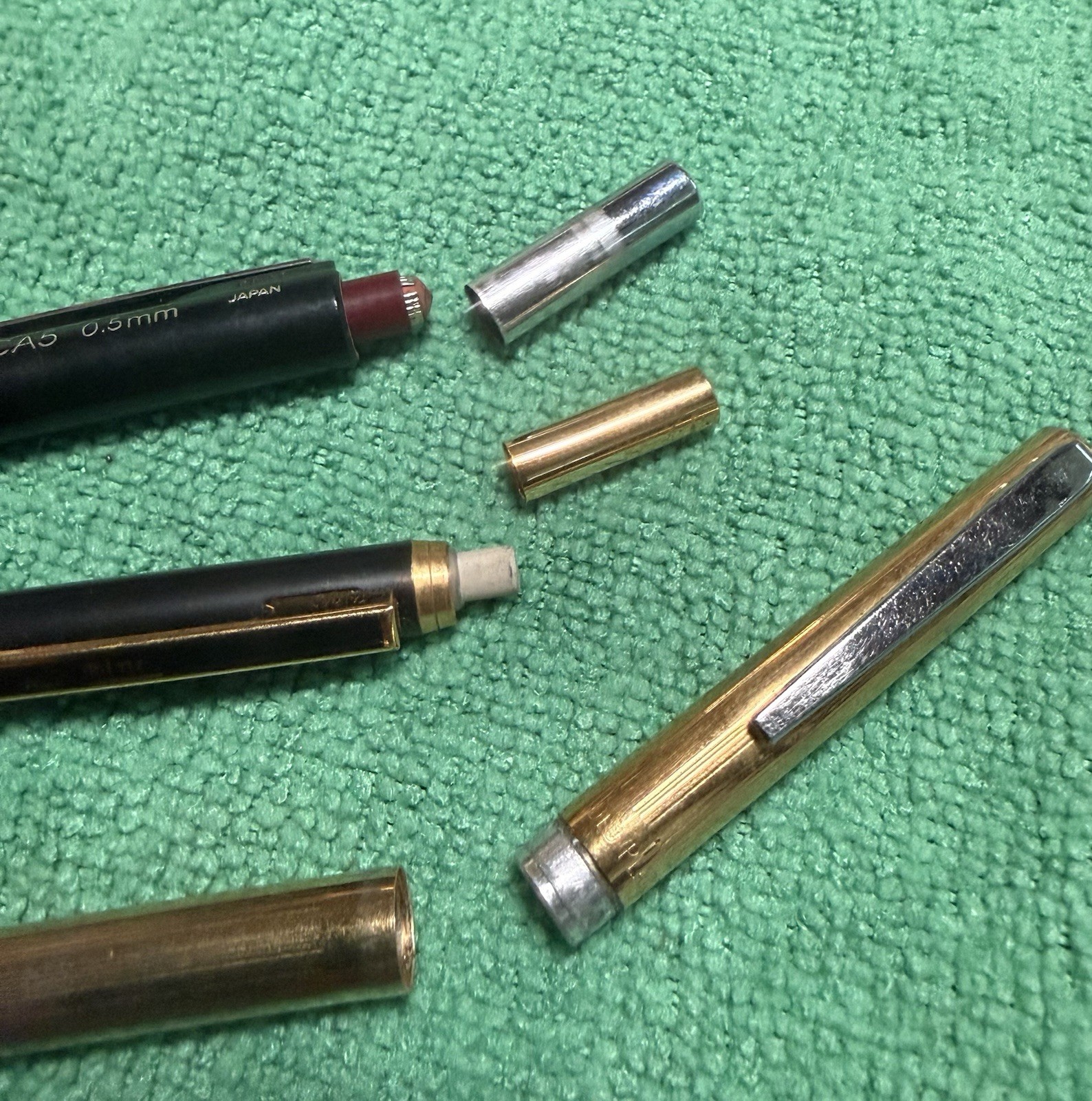 17 Pencil Lot Old & New – All Work – Pentel Zebra Niji Berol Autopoint Ritepoint