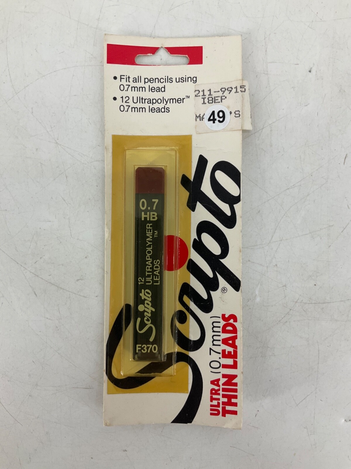 RARE Vintage Scripto Pencil Refill Lead .7mm HB 12 Ultrapolymer Leads Thin F370