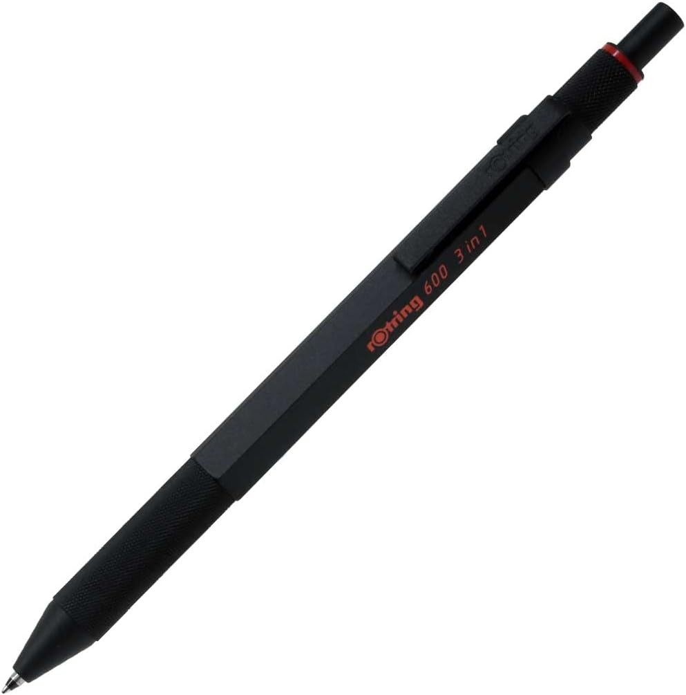 rOtring Rotring 600 3in1 Multi Pen Black 2 Colors (Black/Red) + Mechanical
