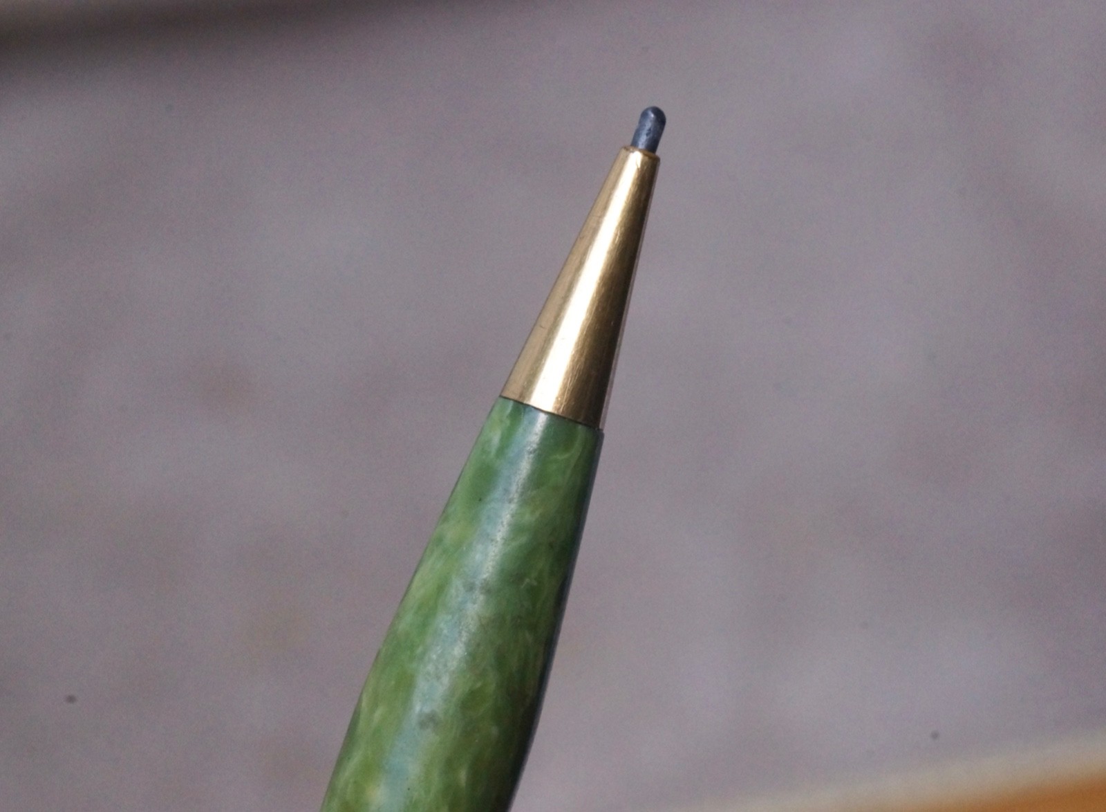 Sheaffer’s Lifetime Jade Green Ringtop Pencil Gold Filled Trim for Restoration