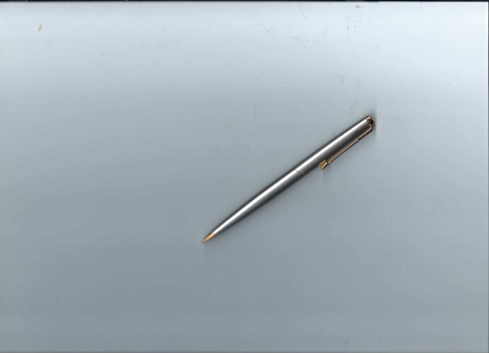 Vtg. Parker Brushed Stainless Steel & Gold Trim Twist Mechanical Pencil-U.S.A.