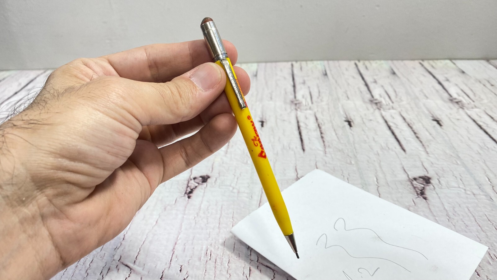 Vintage Scripto Mechanical Pencil YELLOW, made in canada