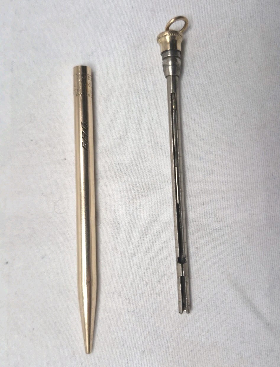 Vintage Ingersoll Redipoint Rolled Gold Mechanical Pencil – Ring Top USA