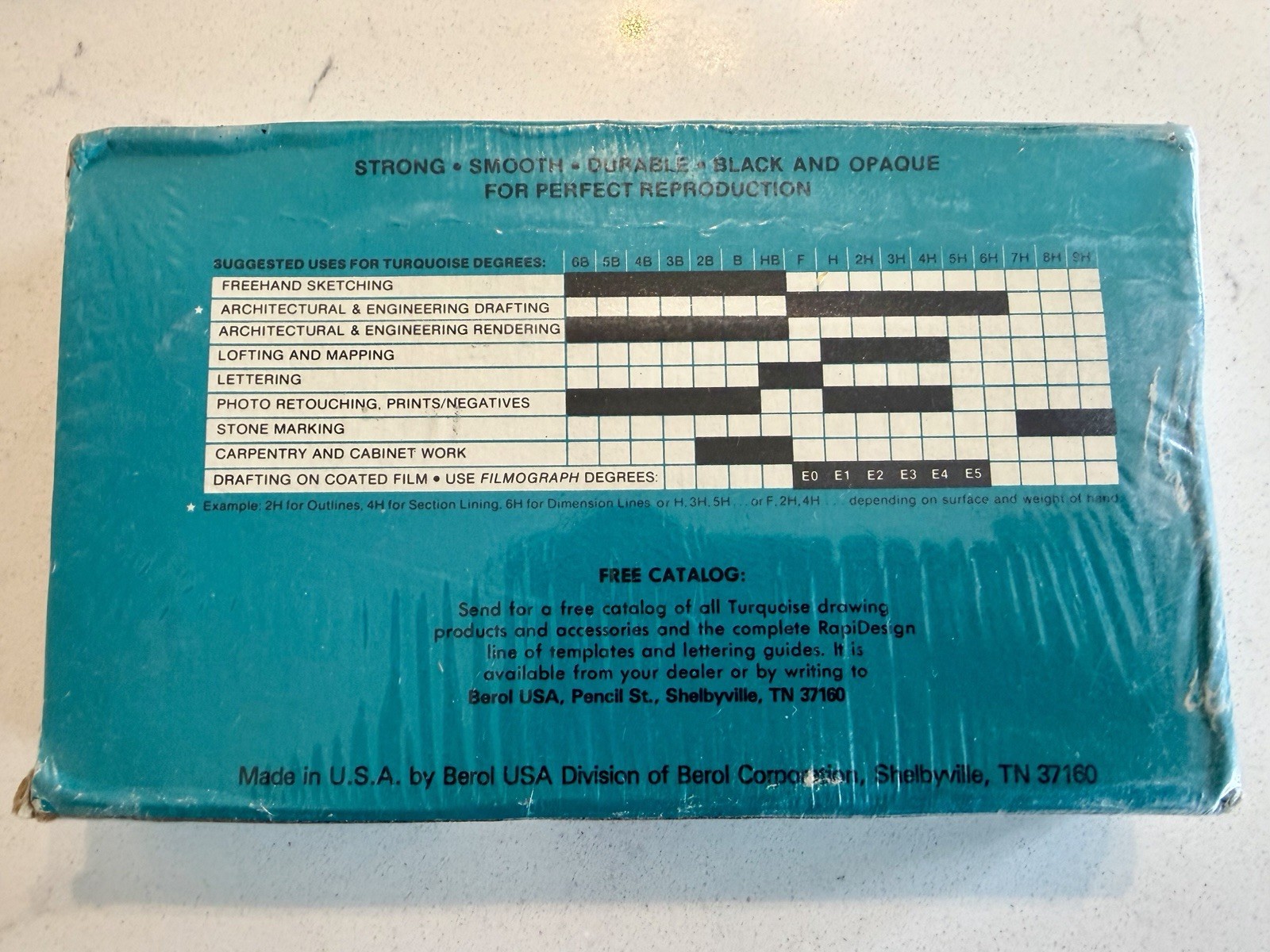 E2 Berol Turquoise Eagle Drawing Leads 6 Pack w/ 12 ea #6375 E2 New Factory Seal
