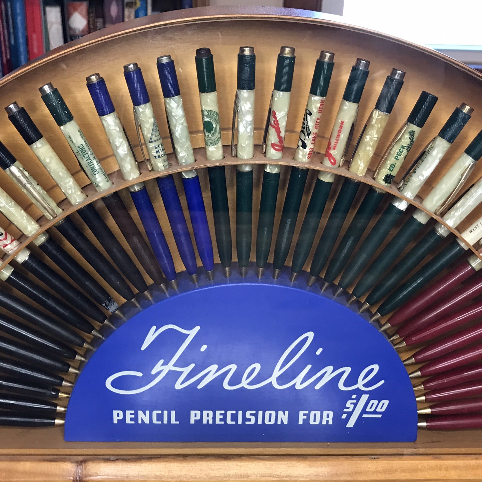 Vintage 1950’s Sheaffer Fineline Store Counter Display w/36 Mechanical Pencils